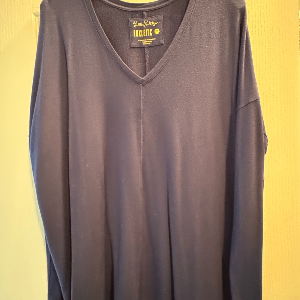 Lilly Pulitzer Luxletic Navy Top